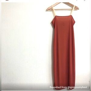 BANANA REPUBLIC Vintage Y2K Mesh Midi Slip Dress in Pink - Size XS